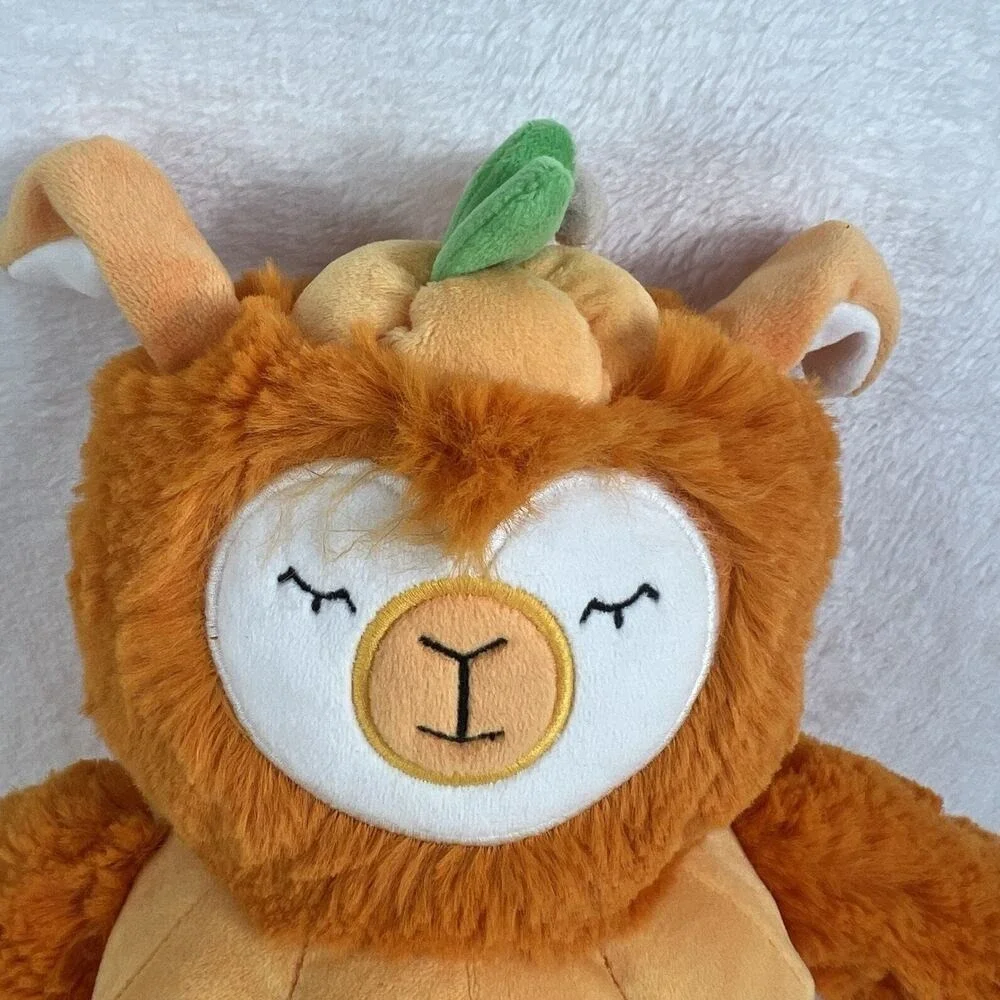 Slumberkins Alpaca Pumpkin Kin Plush‎ Soft Lovey Stuffed Animal Halloween Orange